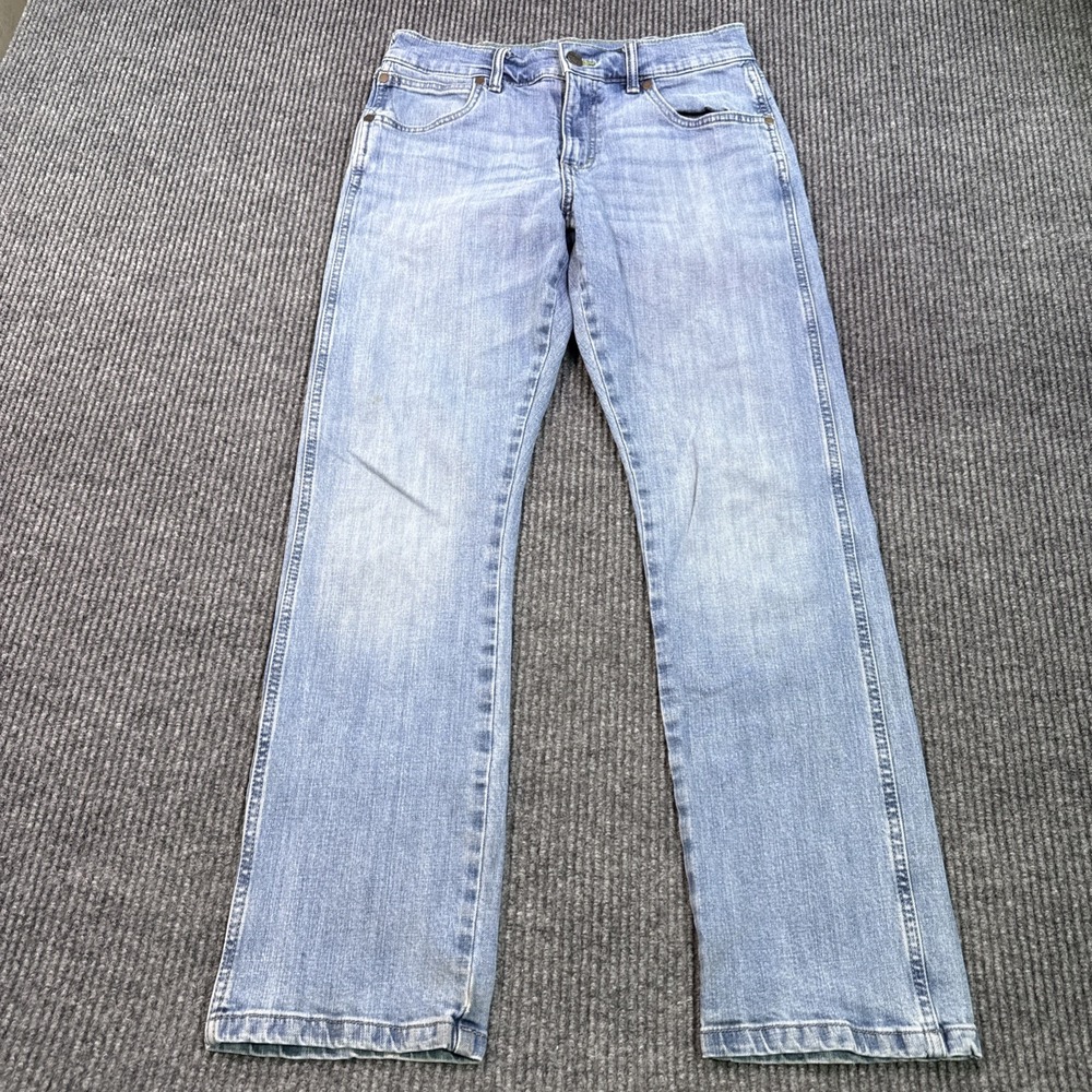 Wrangler Retro Slim Straight Jeans Mens 29x29.5 Blue Medium Wash Rugged Heritage